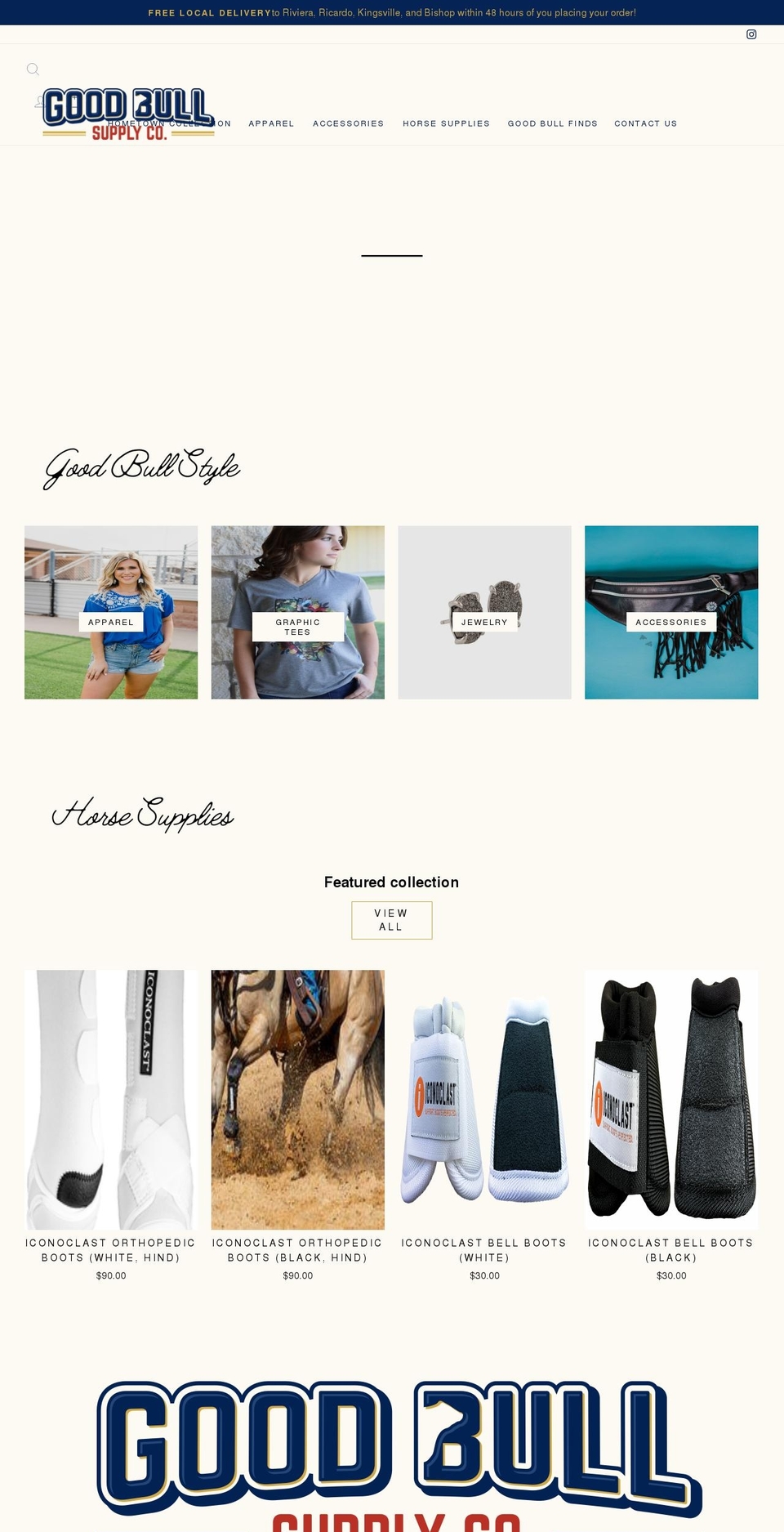 goodbullsupply.com shopify website screenshot