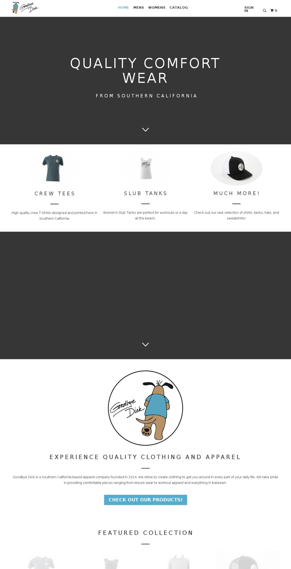 goodbyedick.com — Shopify storefront screenshot