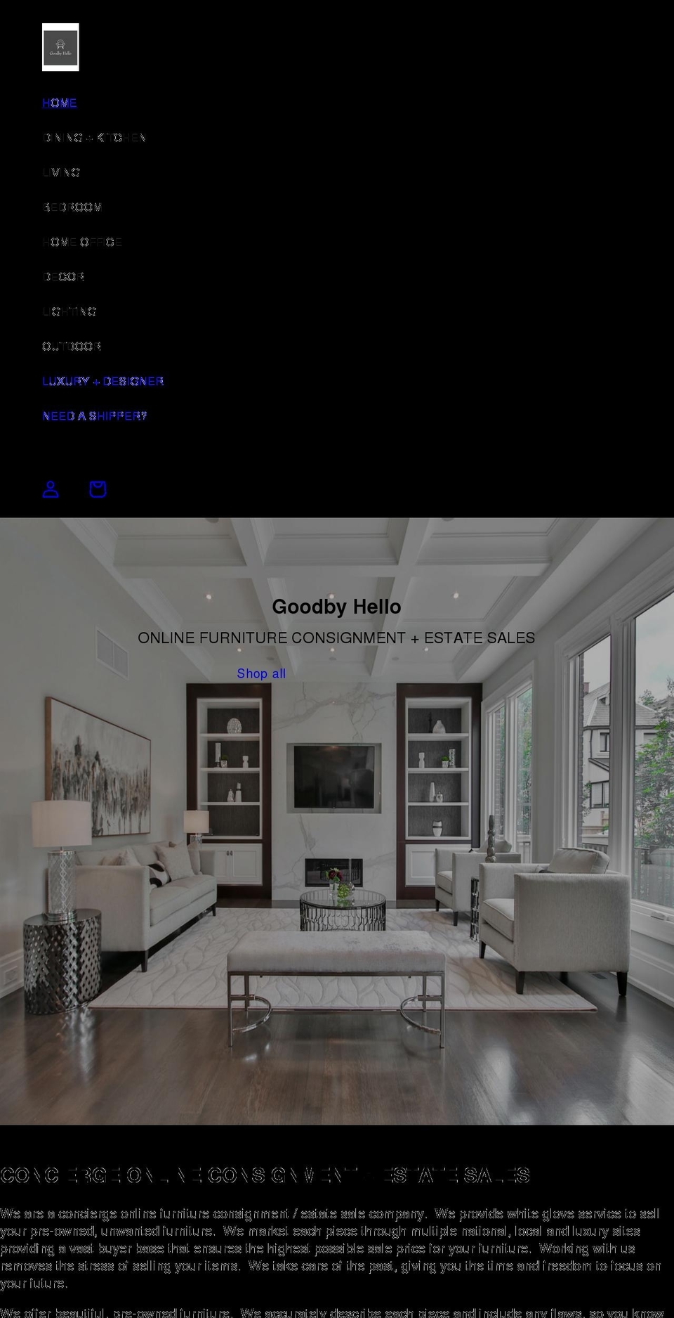 goodbyhello.com shopify website screenshot