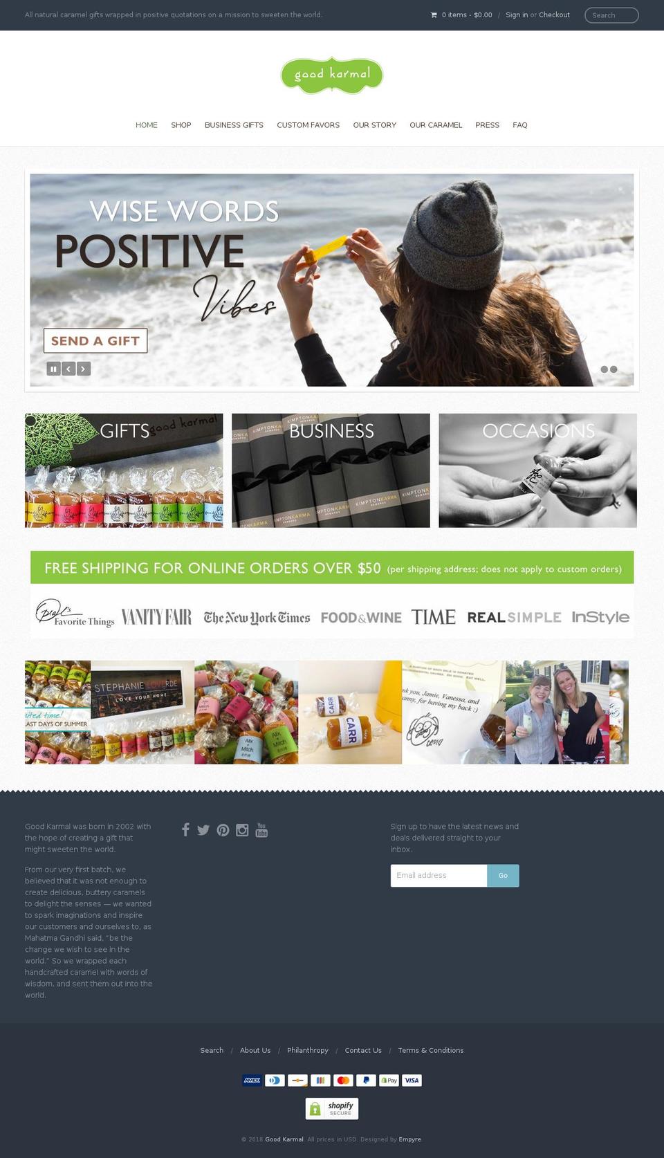 goodcaramel.com — Shopify storefront screenshot