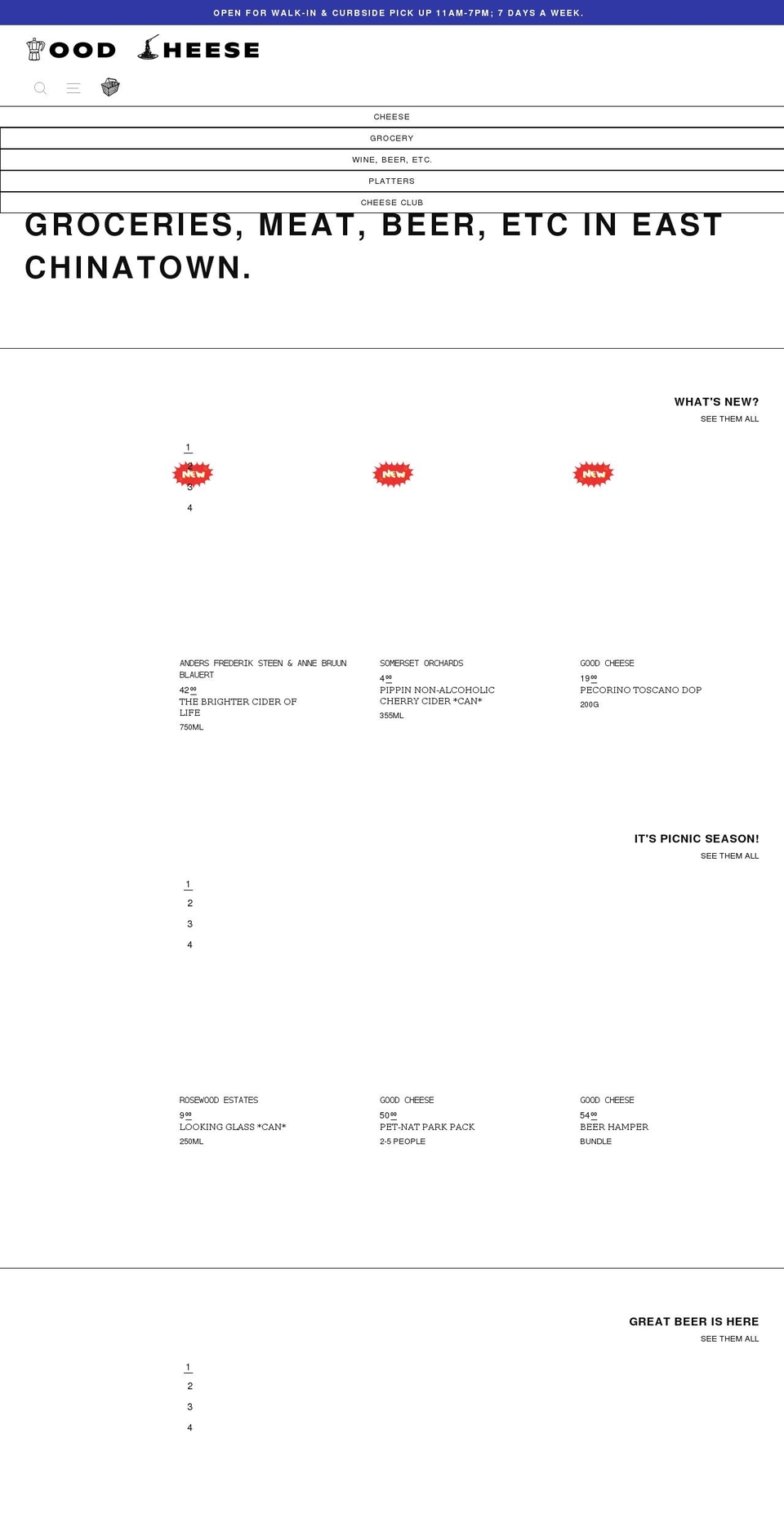 goodcheese.ca shopify website screenshot