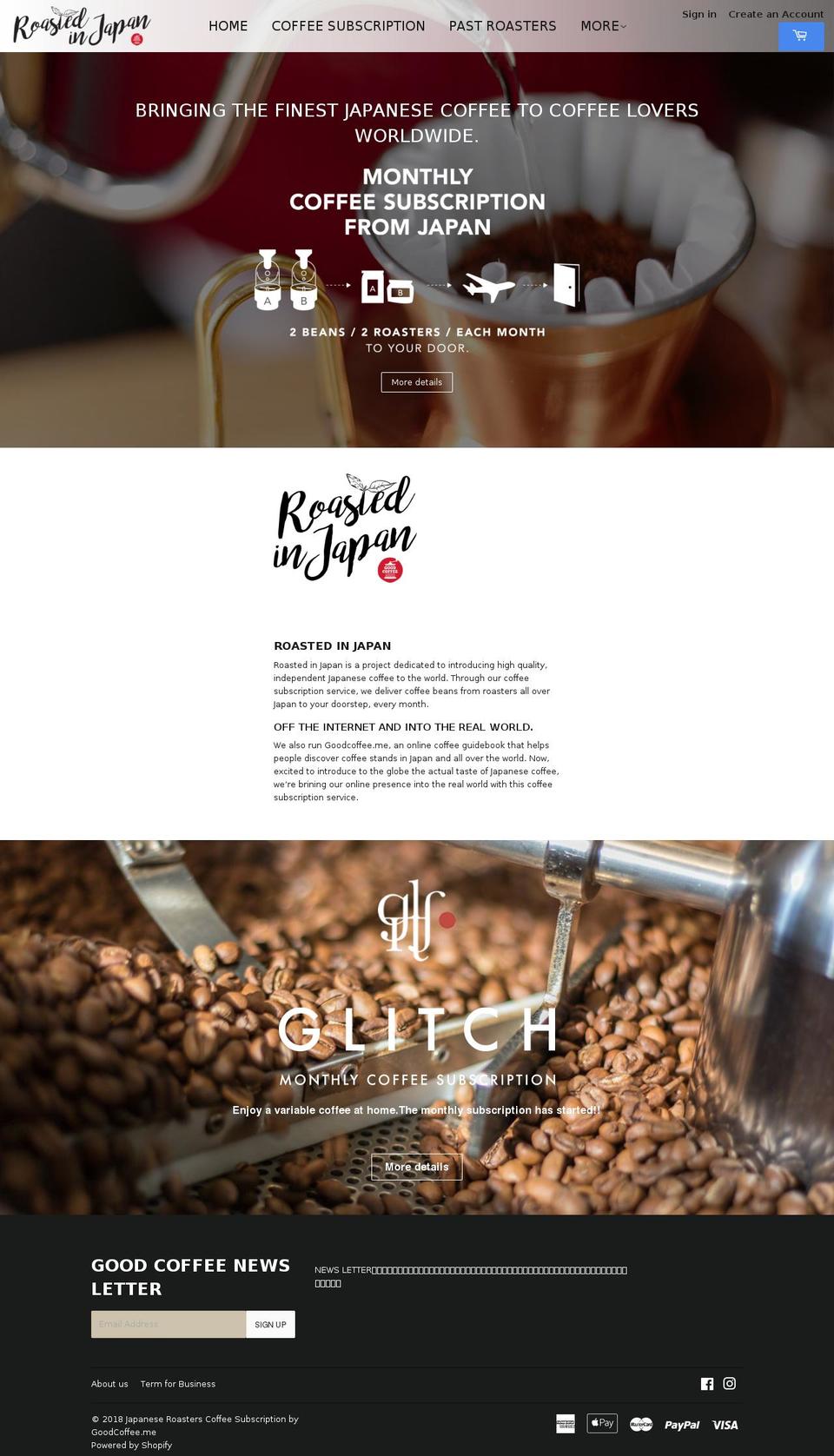 goodcoffee.tokyo shopify website screenshot