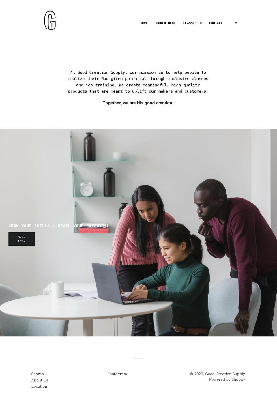 goodcreation.com shopify website screenshot