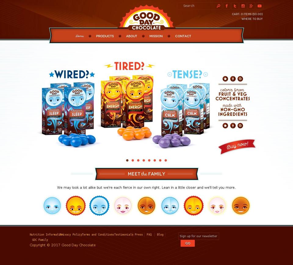 gooddaychocolate.com shopify website screenshot