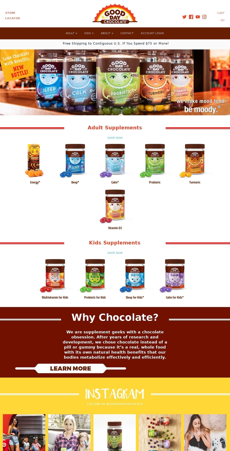 gooddaychocolates.com — Shopify storefront screenshot