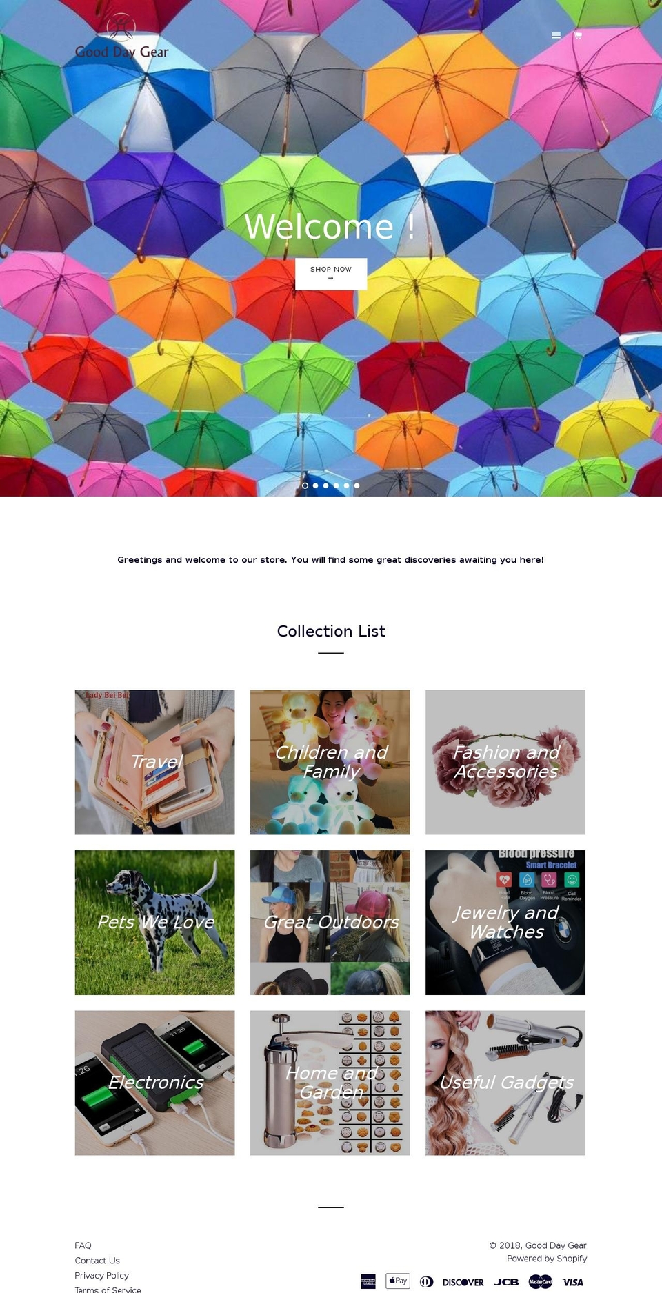 gooddaygear.com — Shopify storefront screenshot
