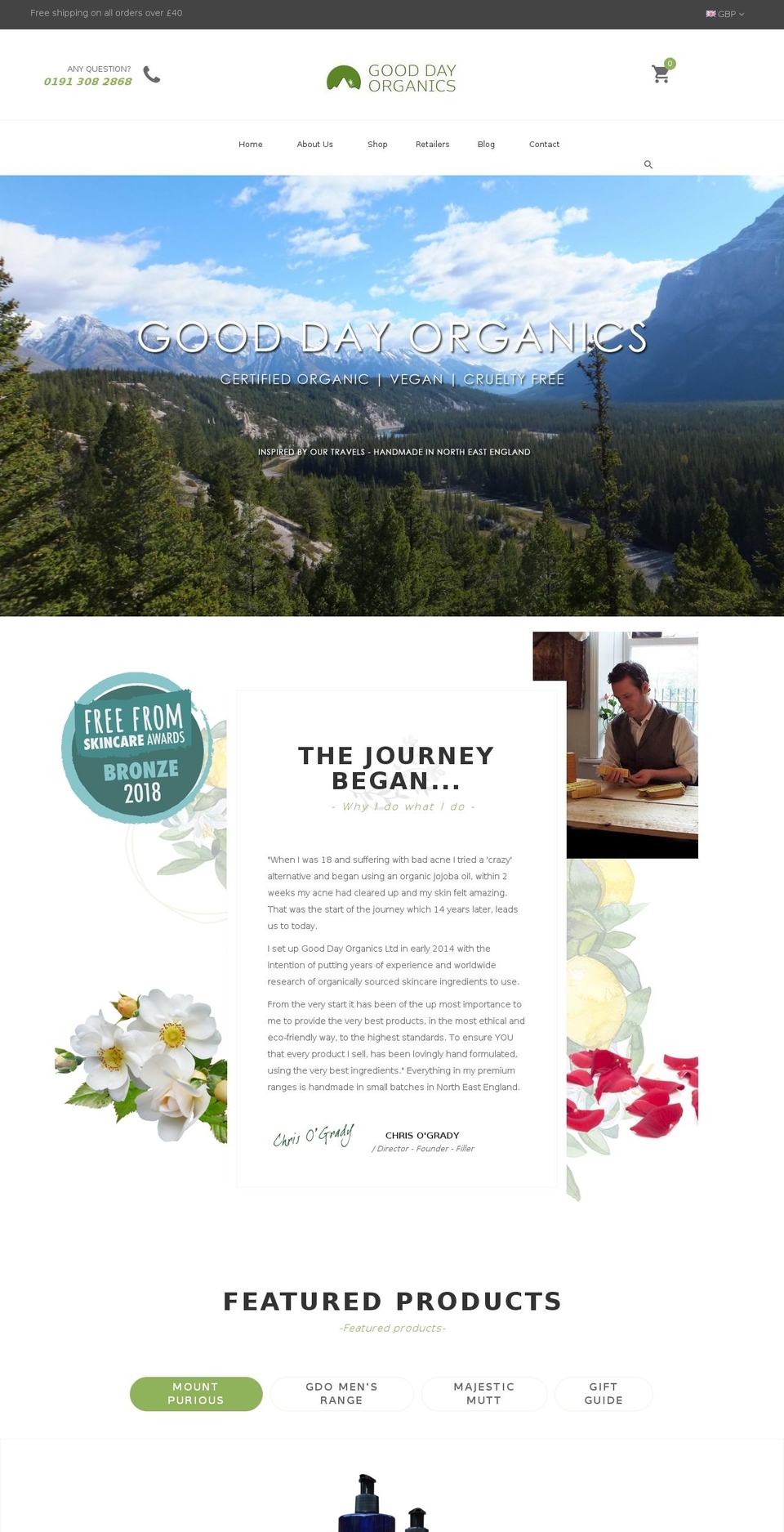 Organie Farm Shopify theme site example gooddayorganics.com