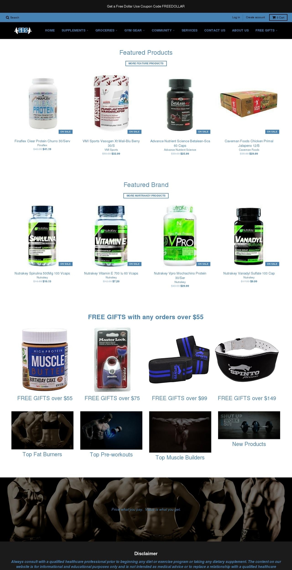 gooddealsupplements.com — Shopify storefront screenshot