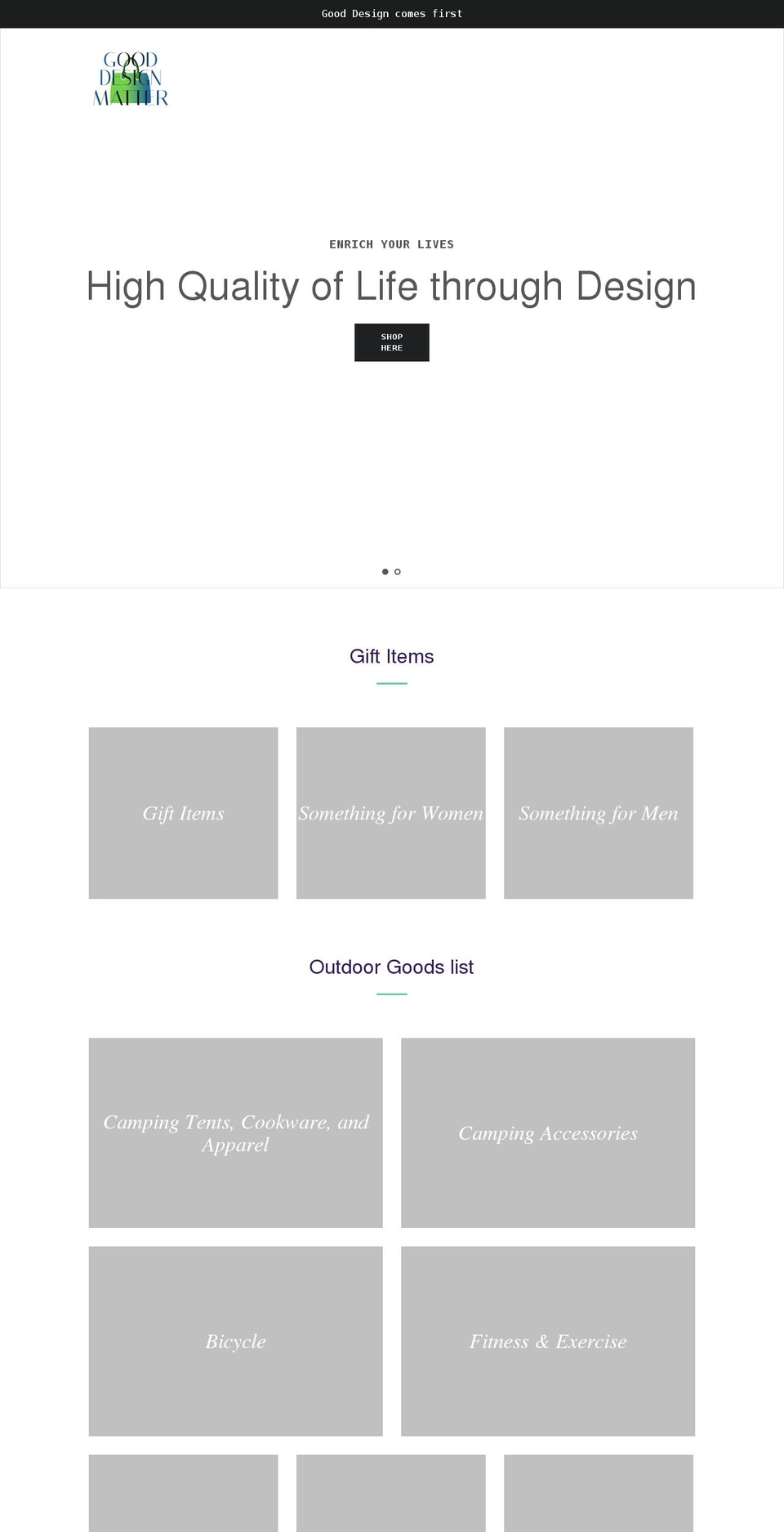 gooddesignmatter.com shopify website screenshot