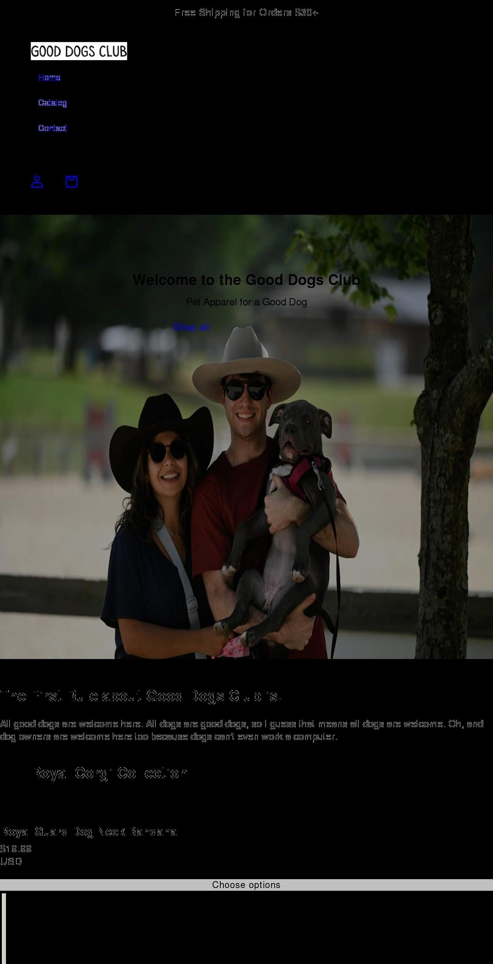 gooddogs.club shopify website screenshot