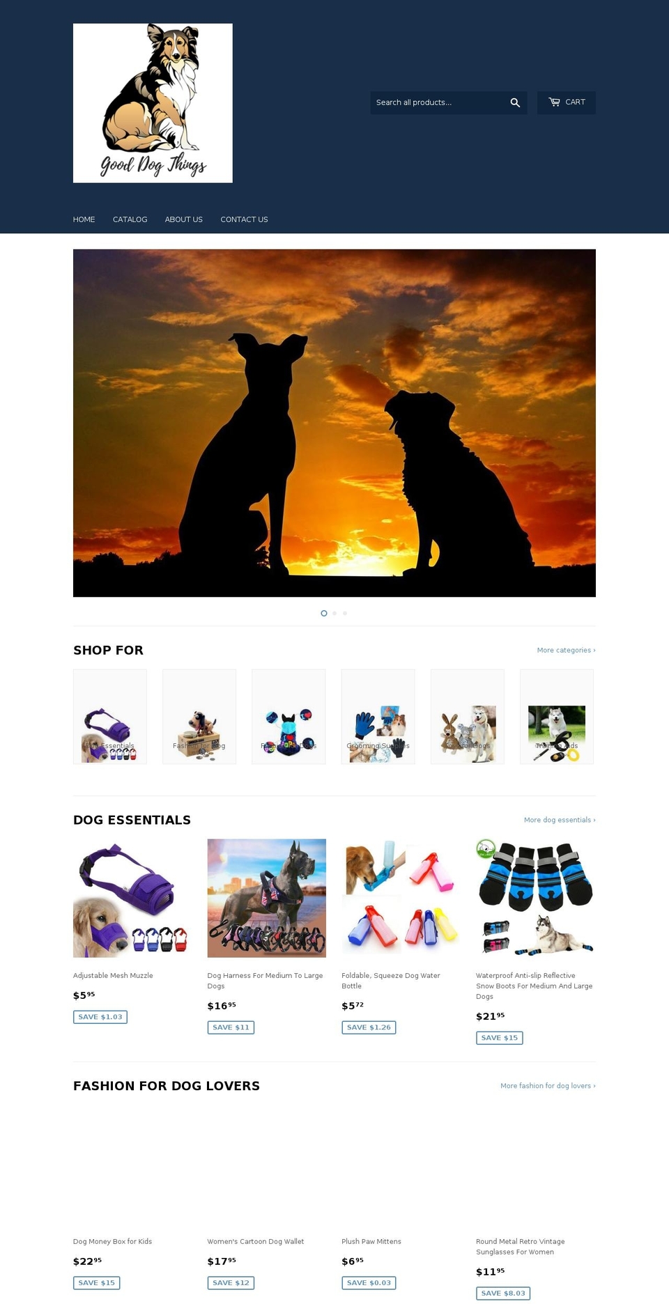 gooddogthings.com — Shopify storefront screenshot