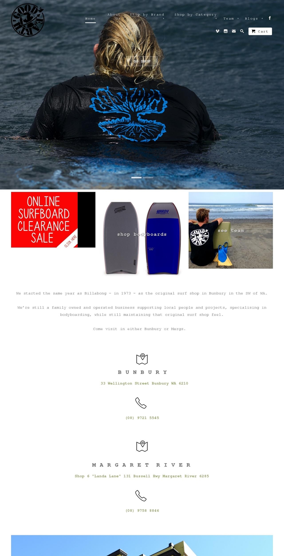 goodearthsurfshop.com shopify website screenshot