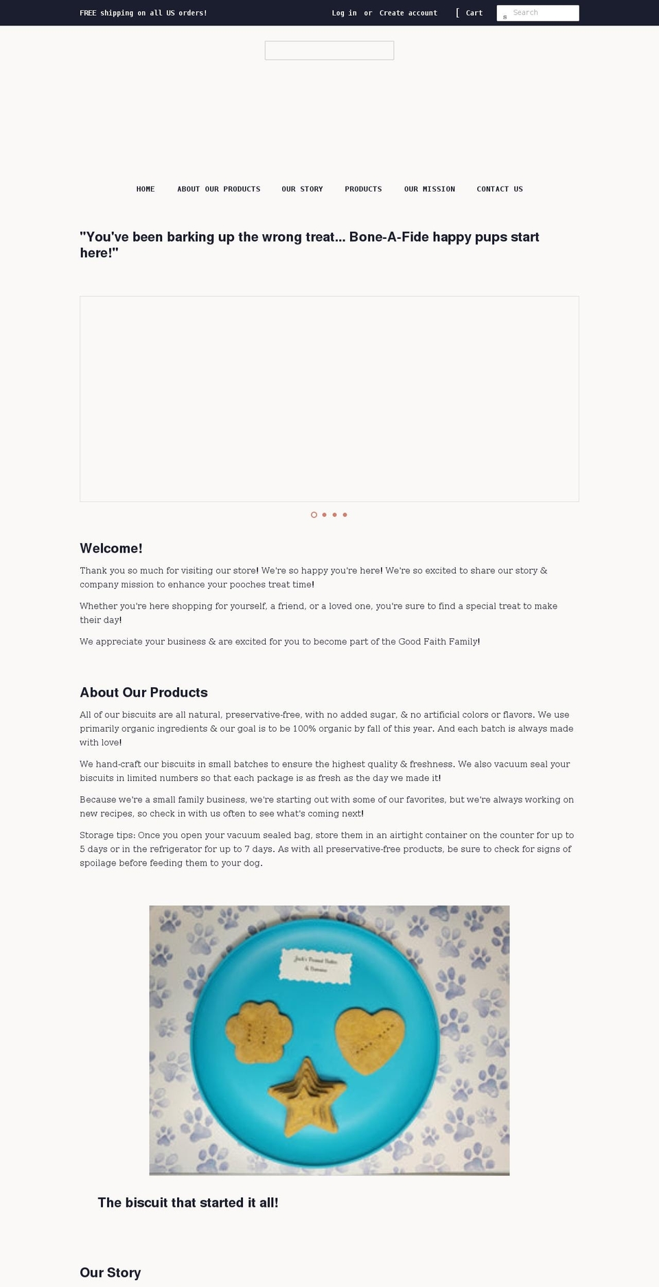 goodfaithcookiecompany.com shopify website screenshot