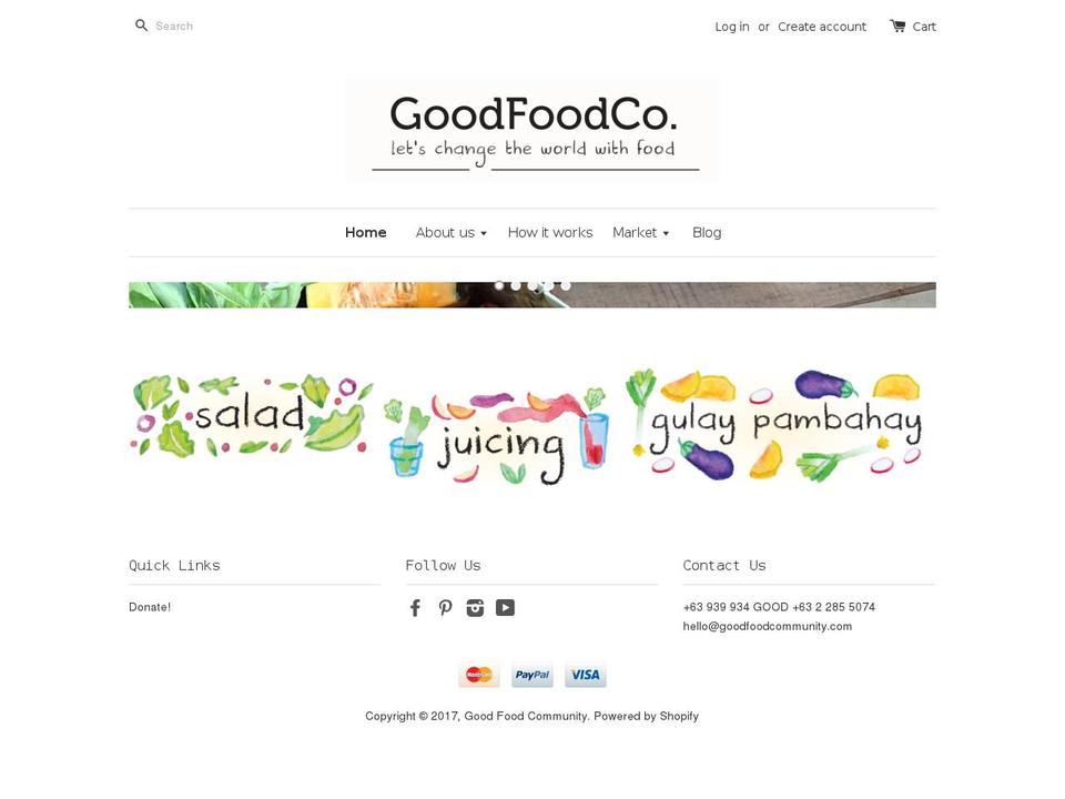 goodfoodcommunity.com shopify website screenshot