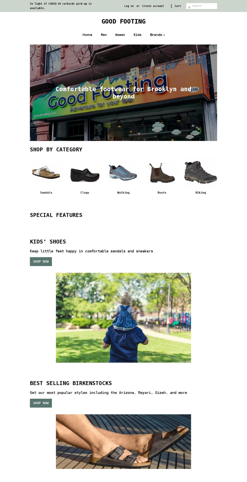 goodfooting.com shopify website screenshot