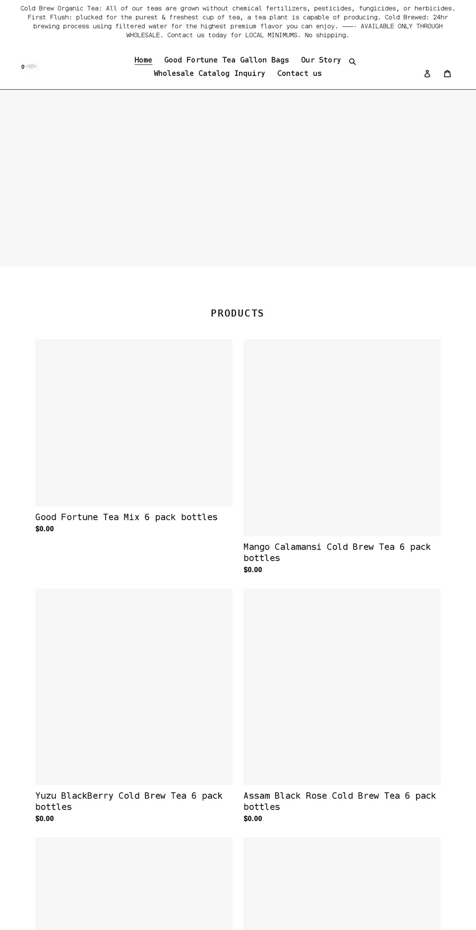 goodfortunetea.com shopify website screenshot
