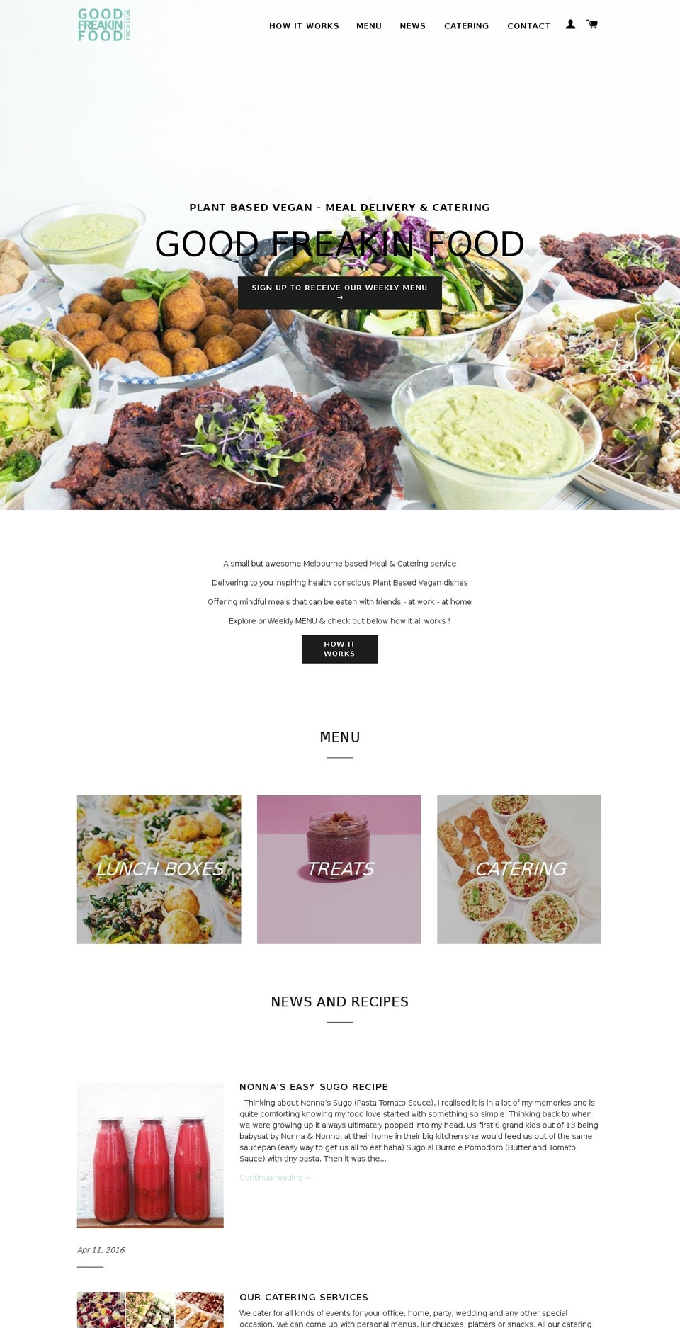goodfreakinfood.com.au shopify website screenshot