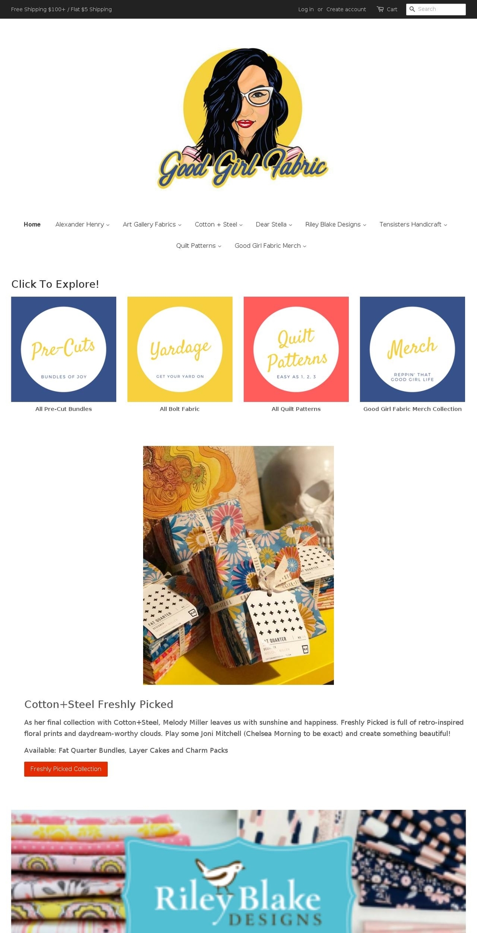 goodgirlfabric.com — Shopify storefront screenshot