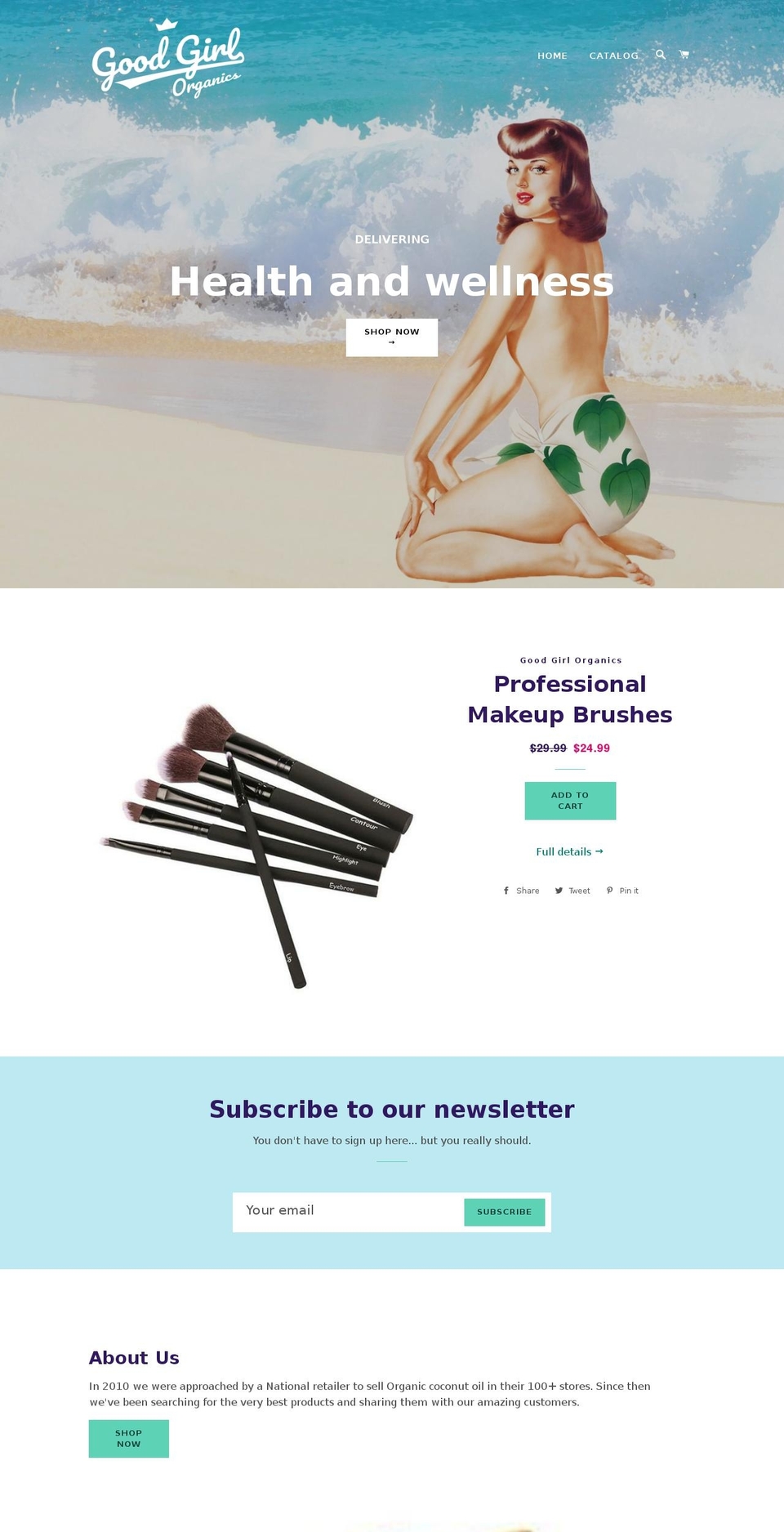 goodgirlorganics.com — Shopify storefront screenshot