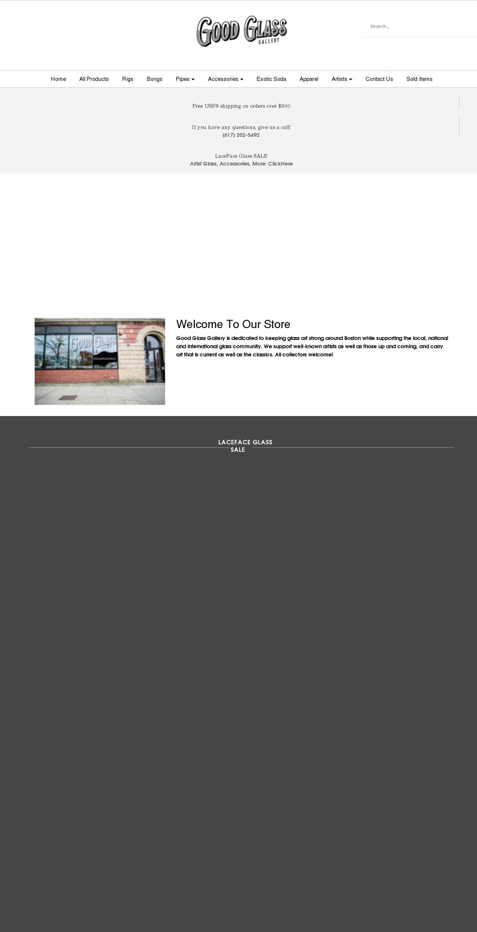 goodglassgallery.com shopify website screenshot