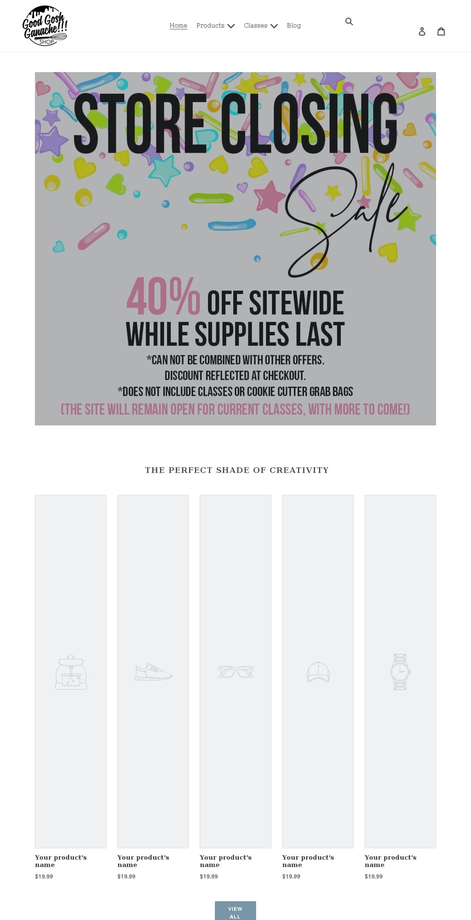 goodgoshganacheshop.com shopify website screenshot