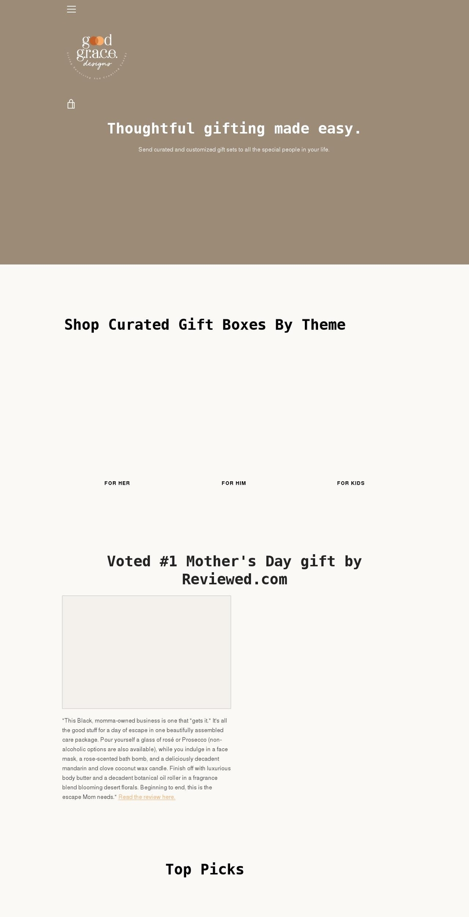 goodgracedesigns.com shopify website screenshot