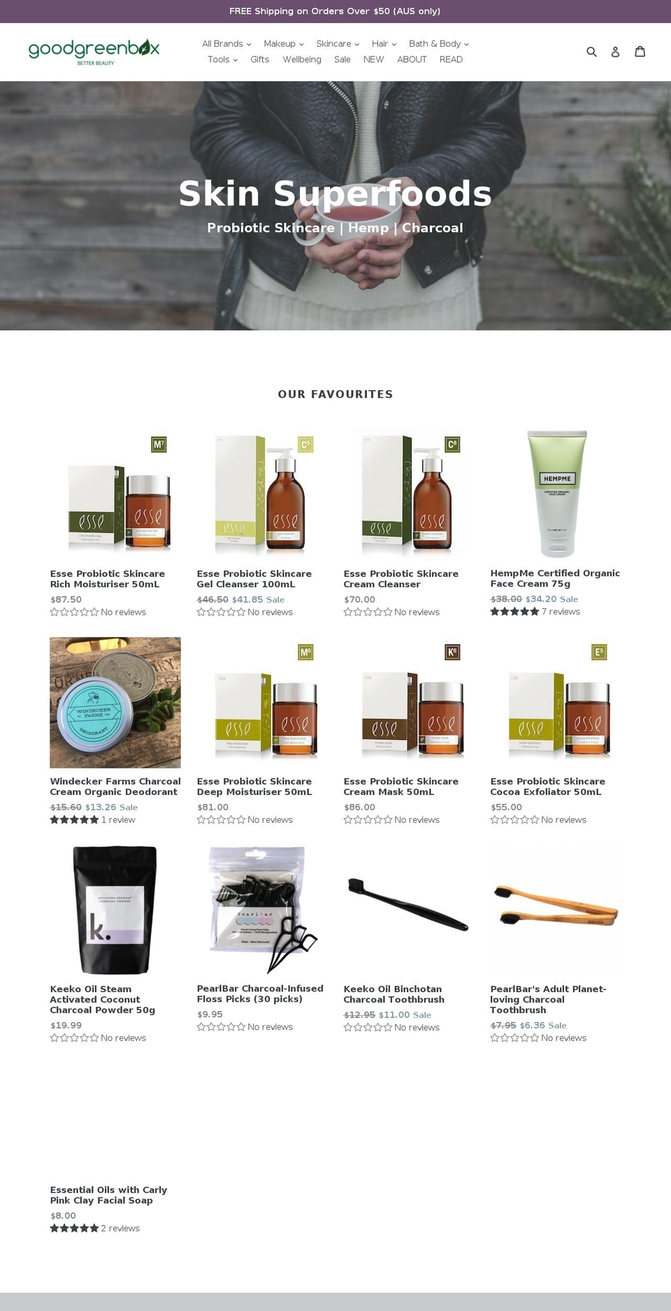 goodgreenbox.com.au shopify website screenshot
