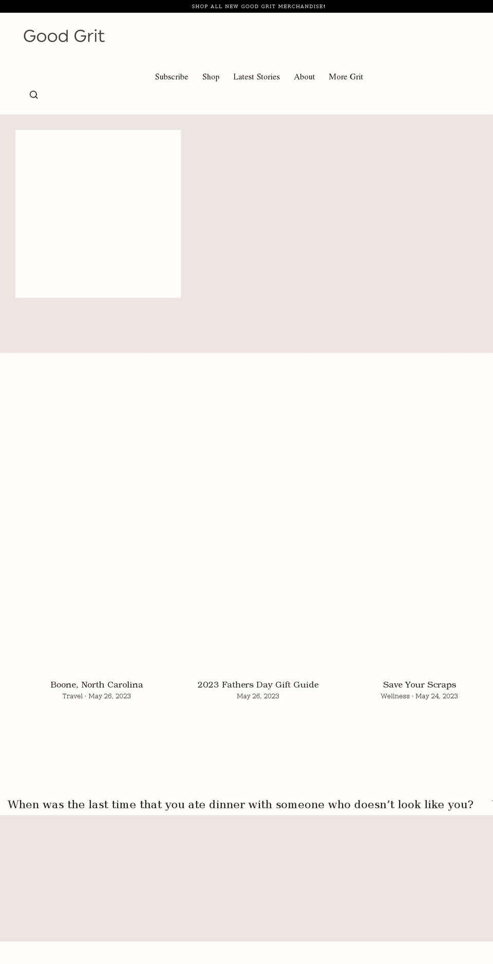 goodgritmag.com shopify website screenshot