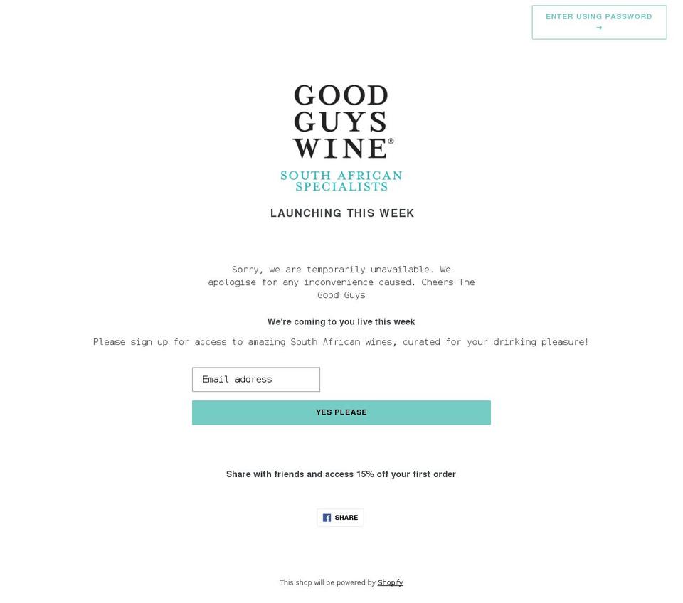 goodguyswine.com shopify website screenshot