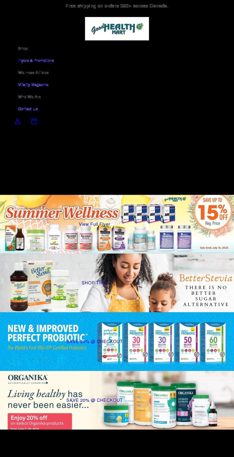 goodhealthmartbelleville.com shopify website screenshot