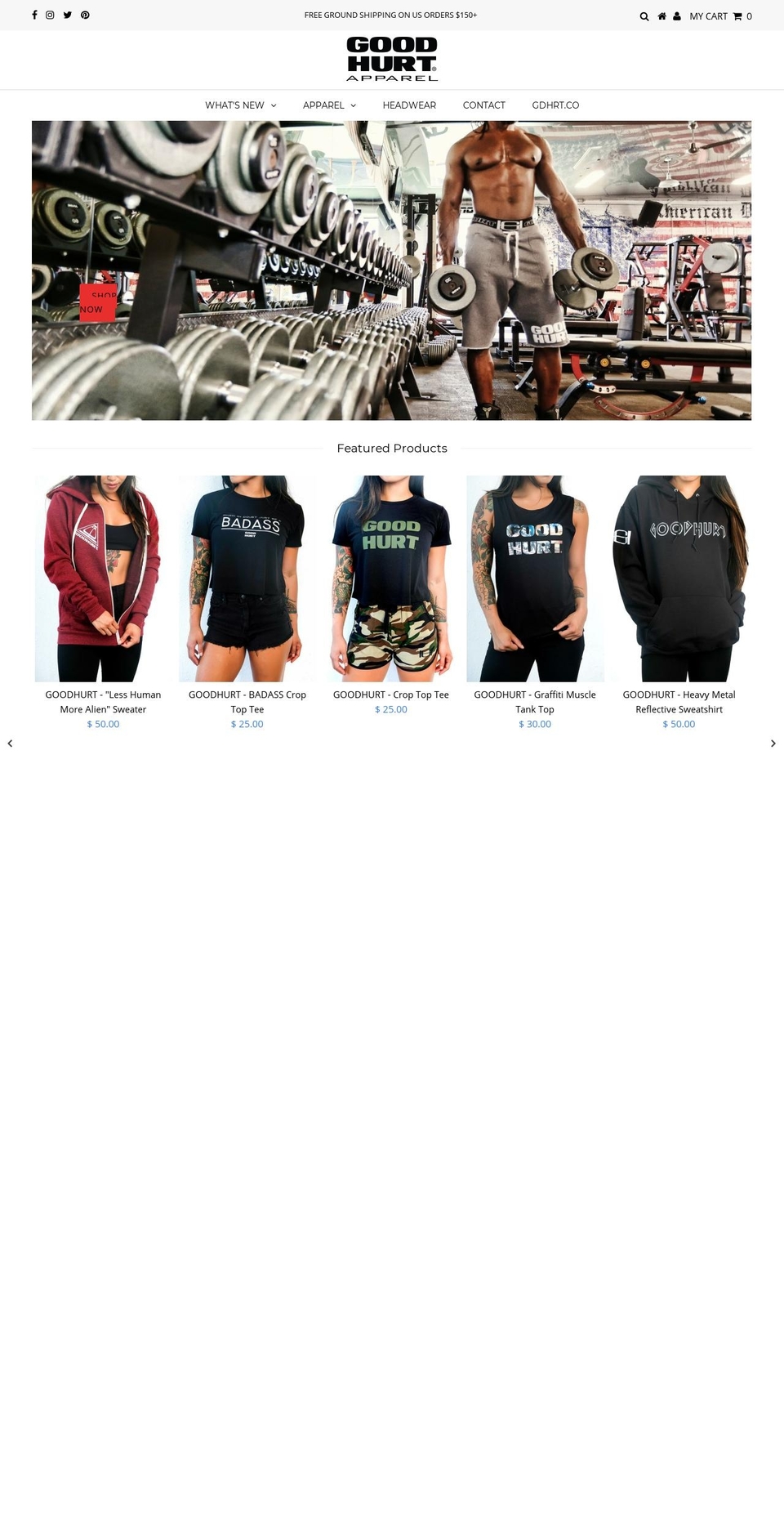 goodhurt.com shopify website screenshot