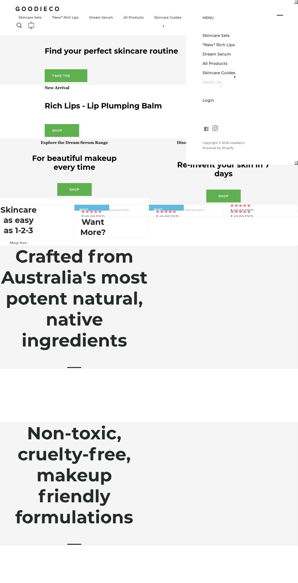 goodieco.com shopify website screenshot