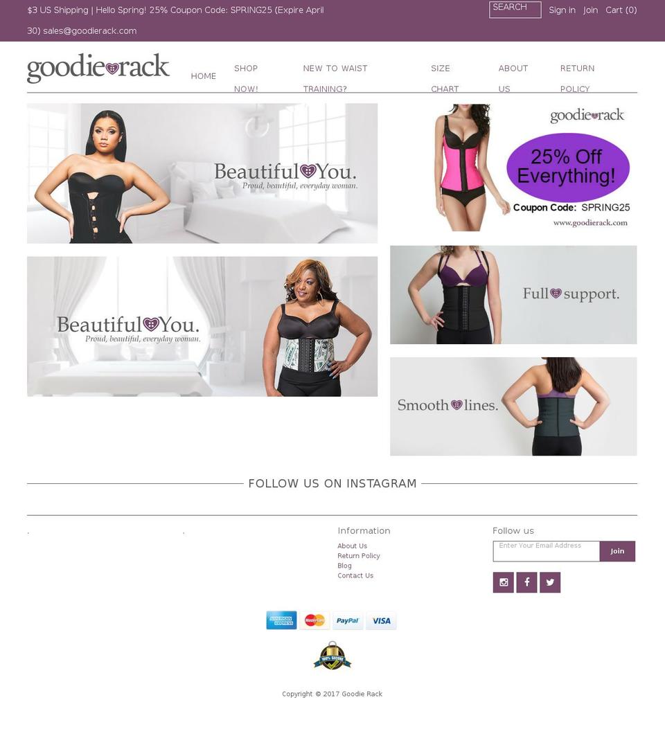 goodierack.com shopify website screenshot