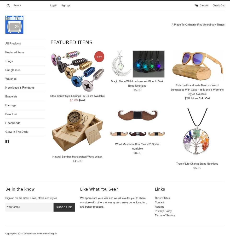 goodievault.com — Shopify storefront screenshot