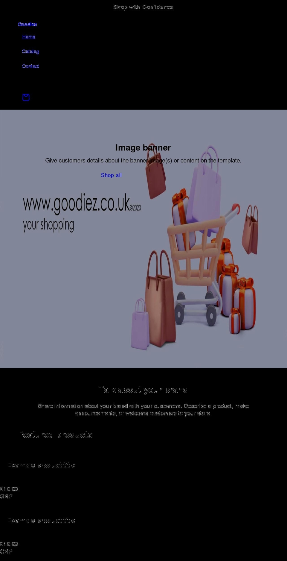 goodiez.co.uk shopify website screenshot