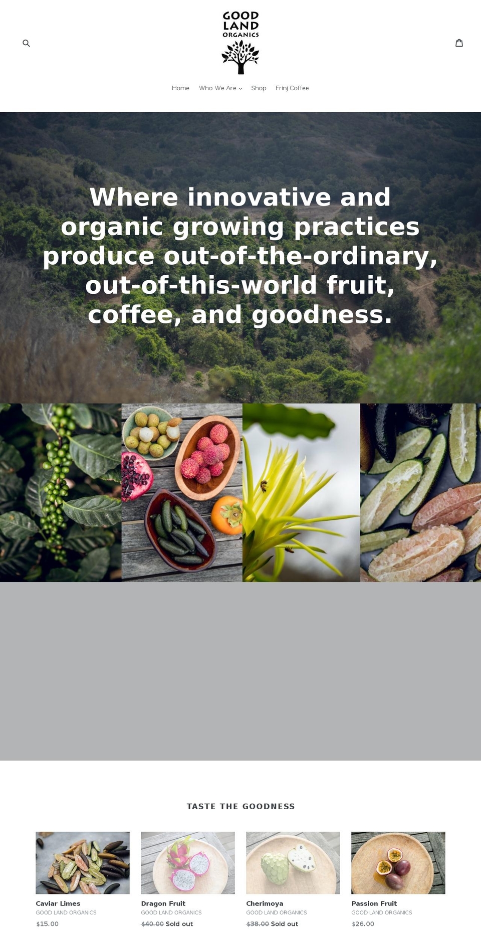 goodlandorganics.com shopify website screenshot