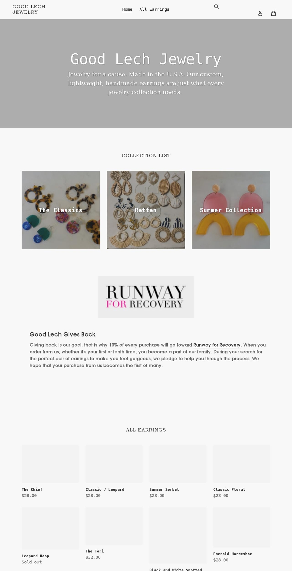 goodlechjewelry.com shopify website screenshot