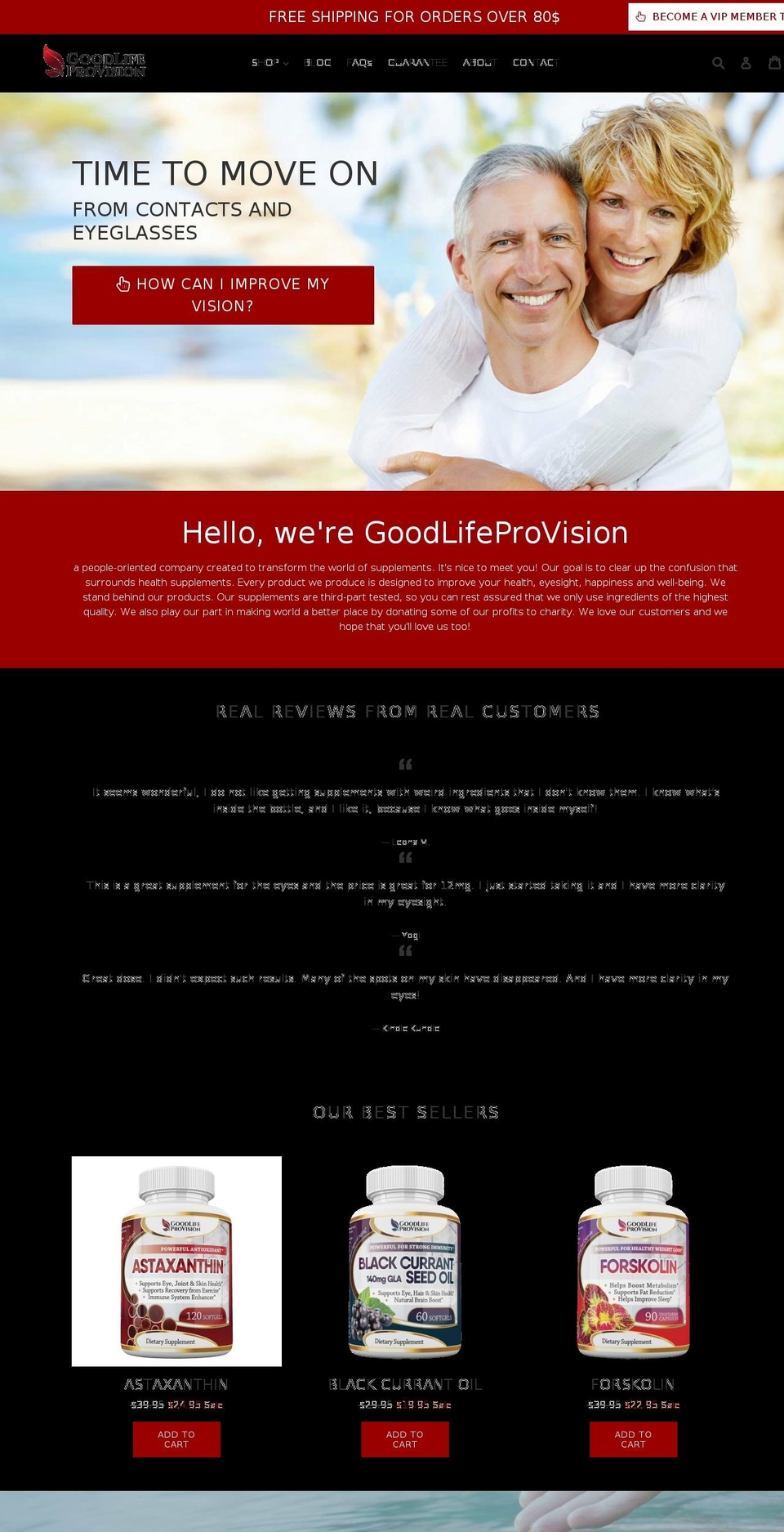 goodlifeprovision.com — Shopify storefront screenshot