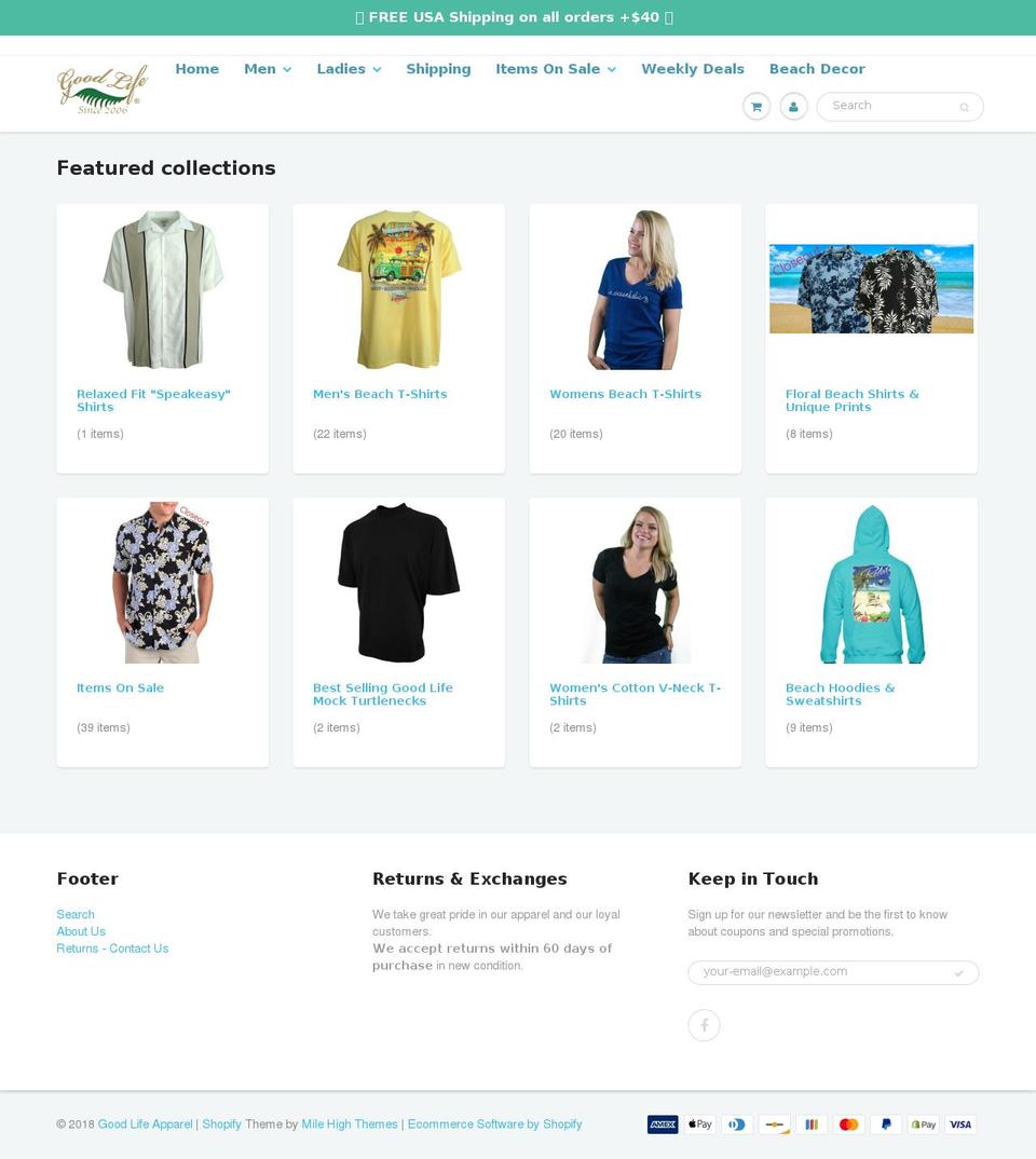 goodlifeshirt.com — Shopify storefront screenshot