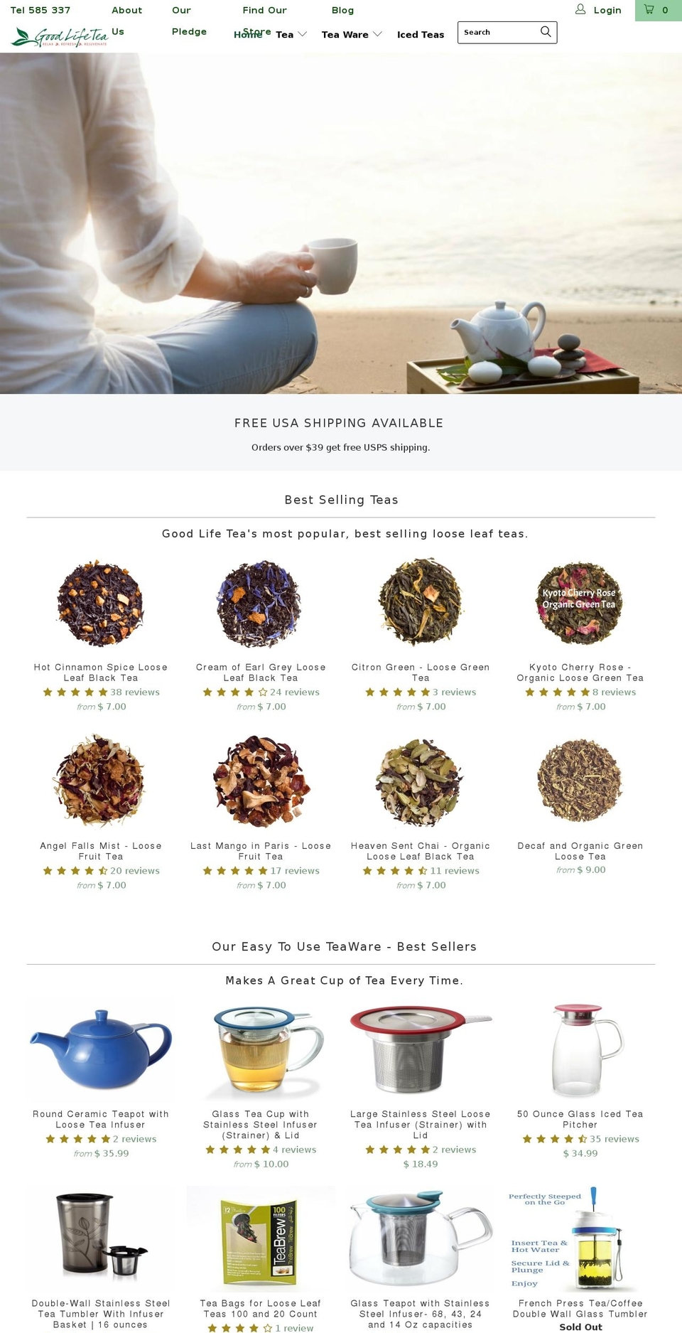 goodlifetea.biz shopify website screenshot