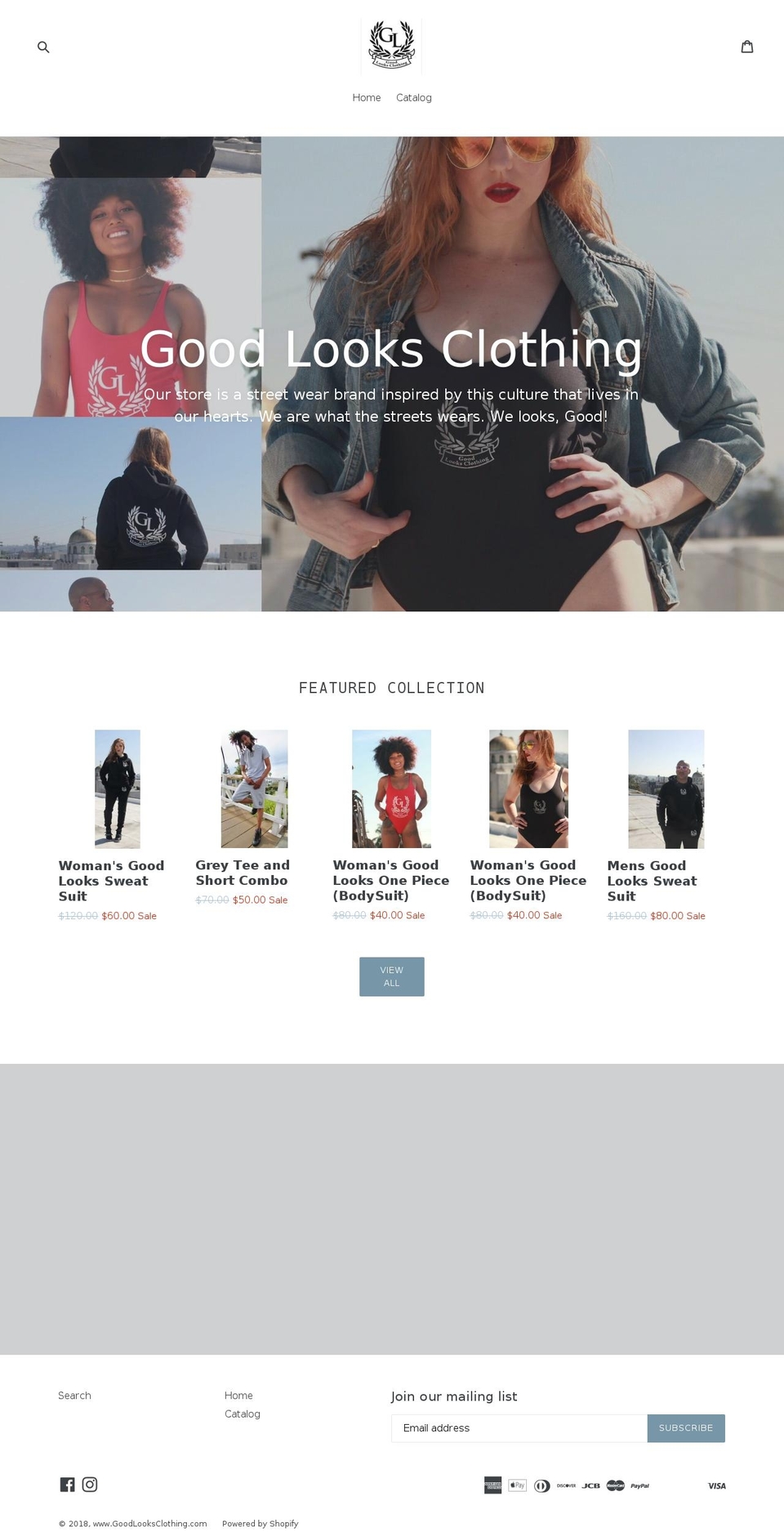 goodlooksclothing.com — Shopify storefront screenshot
