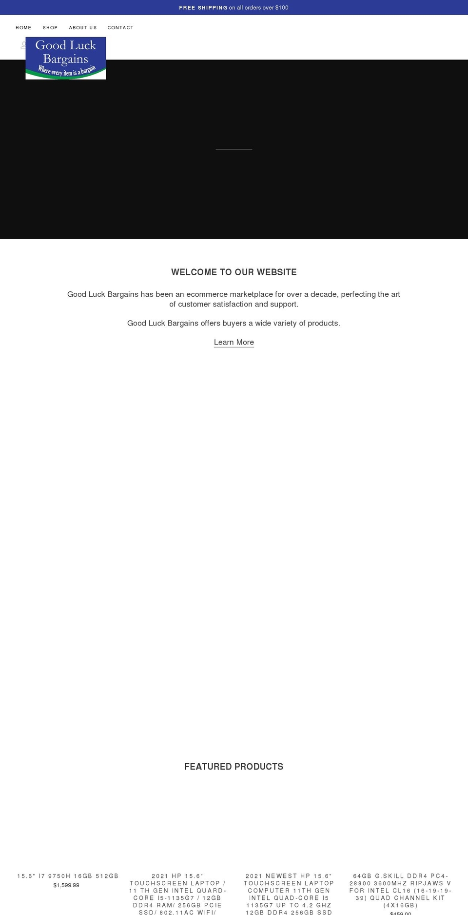 goodluckbargains.com shopify website screenshot