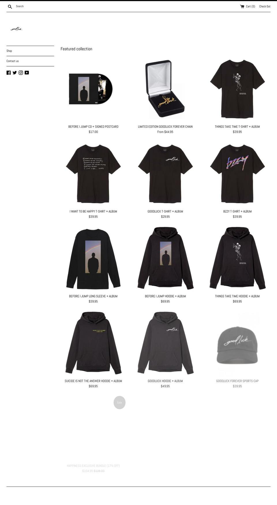 goodluckforever.com — Shopify storefront screenshot