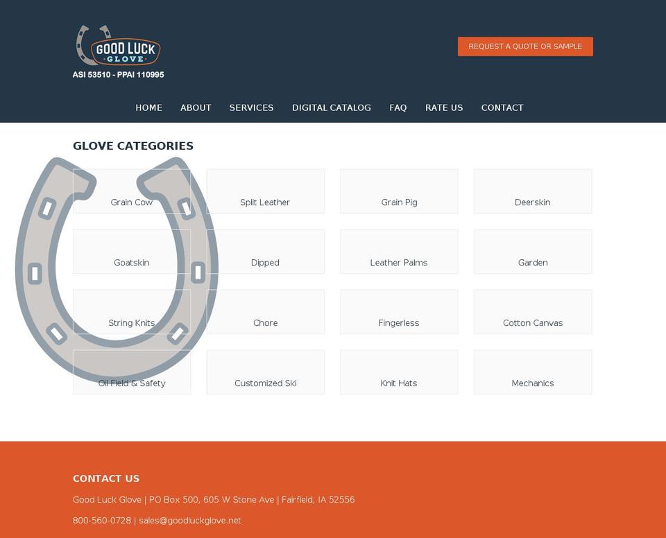 goodluckglove.net shopify website screenshot