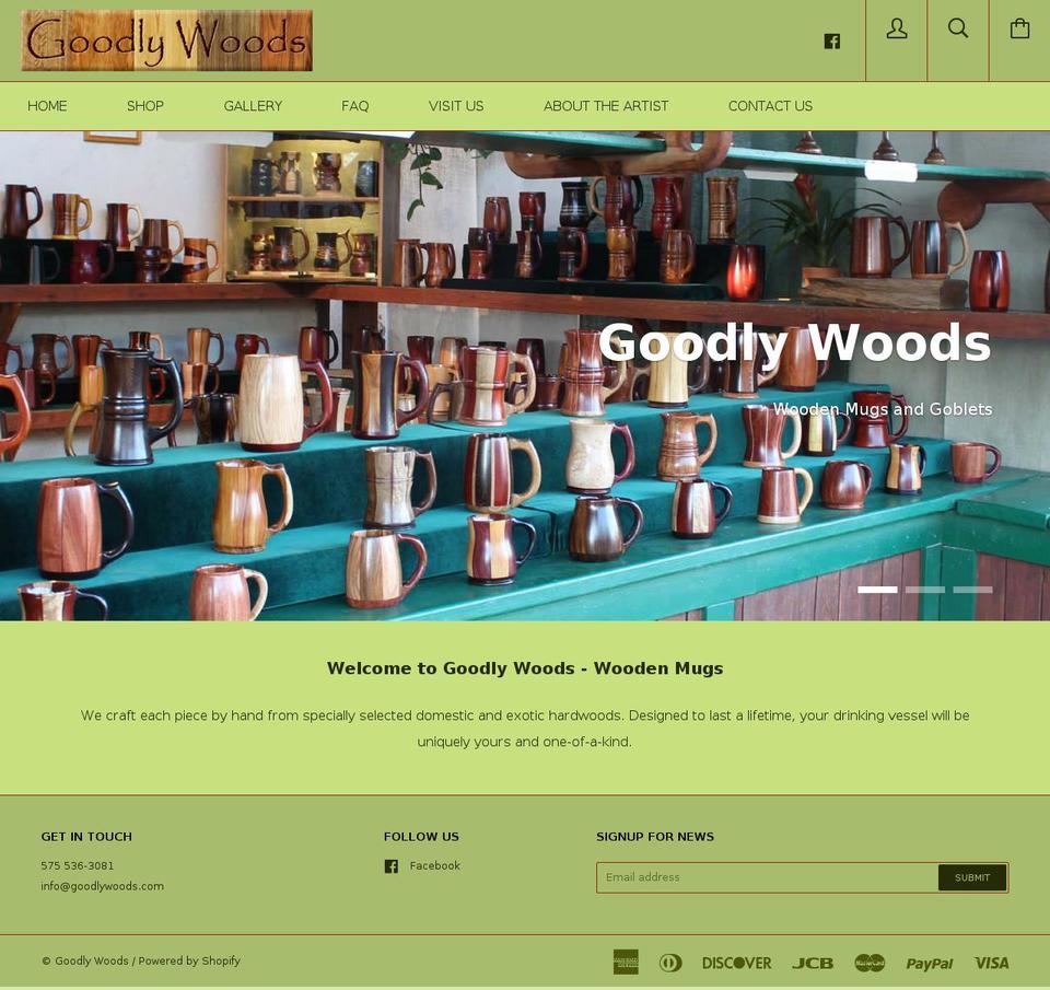 goodlywoods.us shopify website screenshot