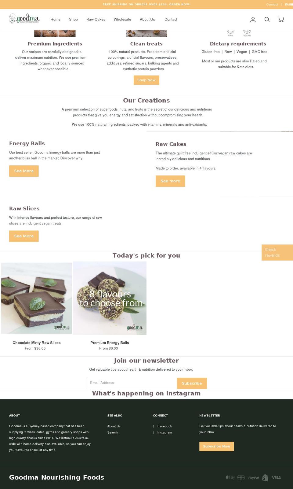 goodma.com.au shopify website screenshot