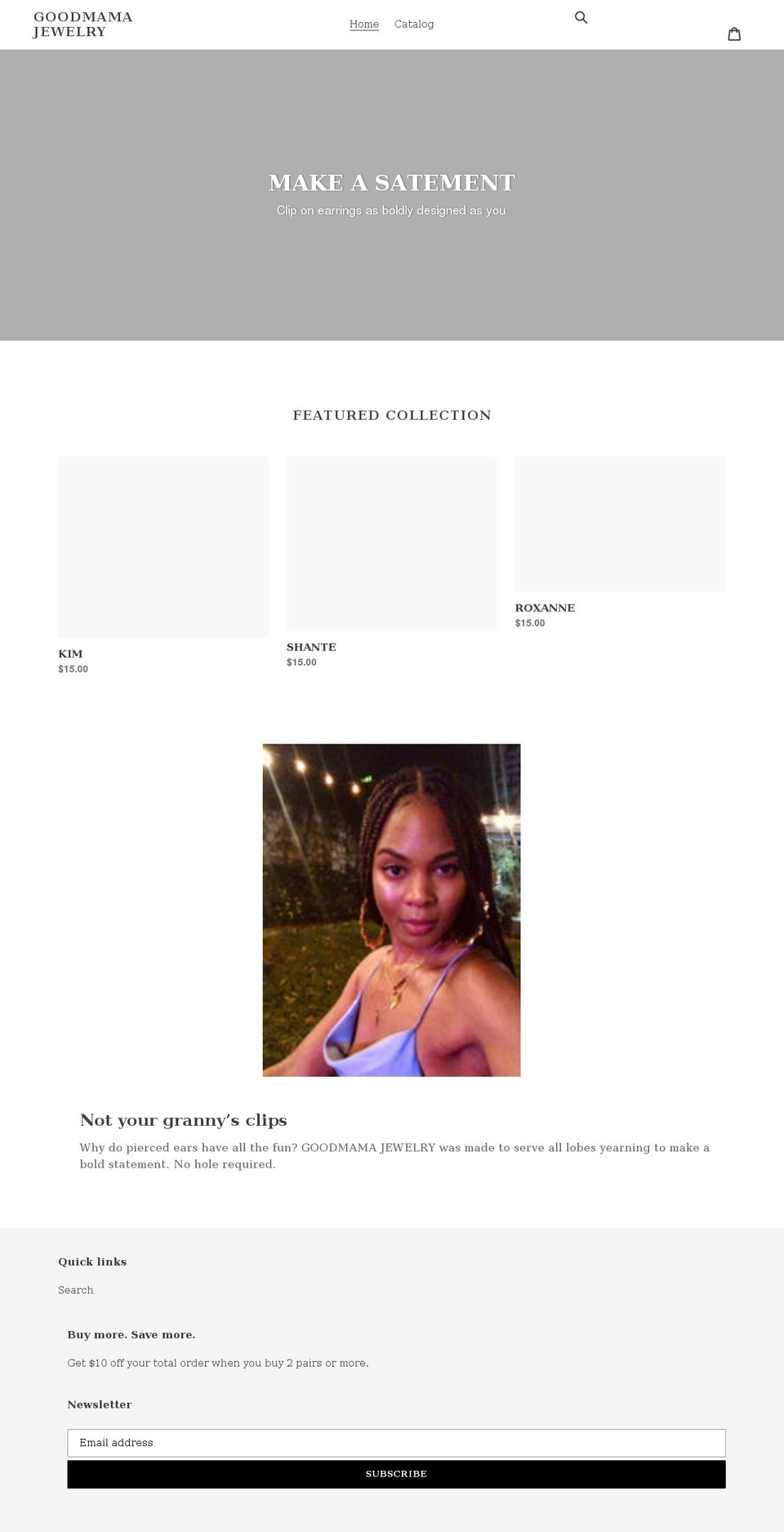 goodmamajewelry.com shopify website screenshot