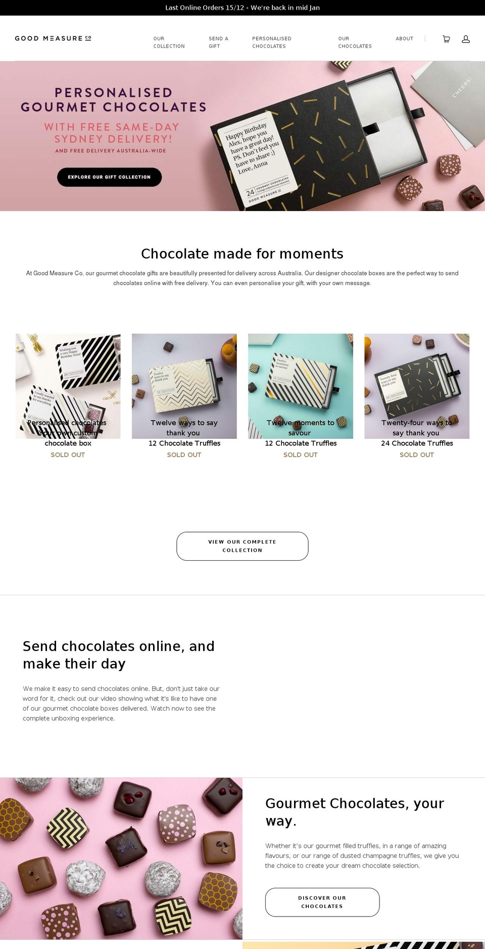 goodmeasureco.com.au shopify website screenshot