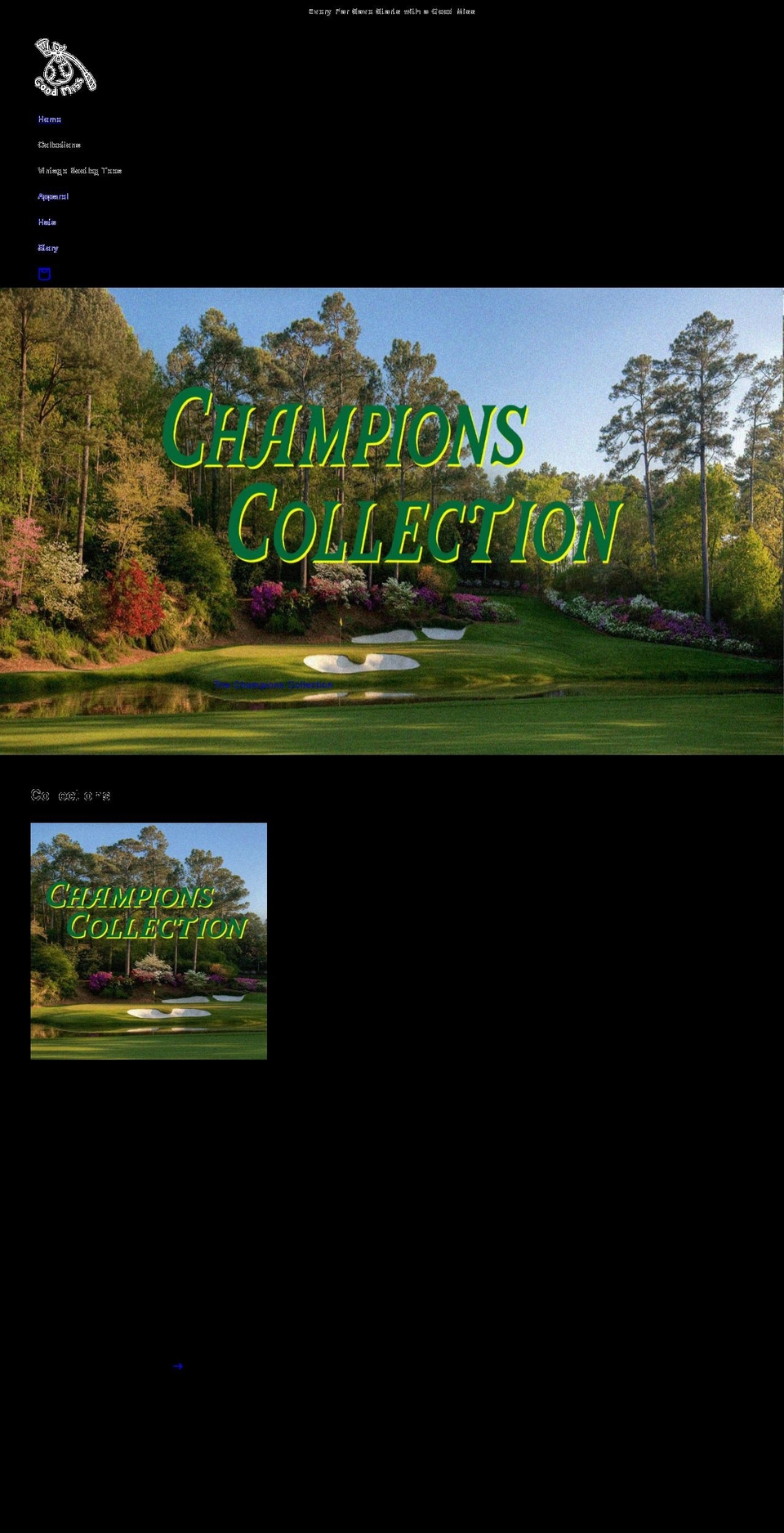 goodmiss.golf shopify website screenshot