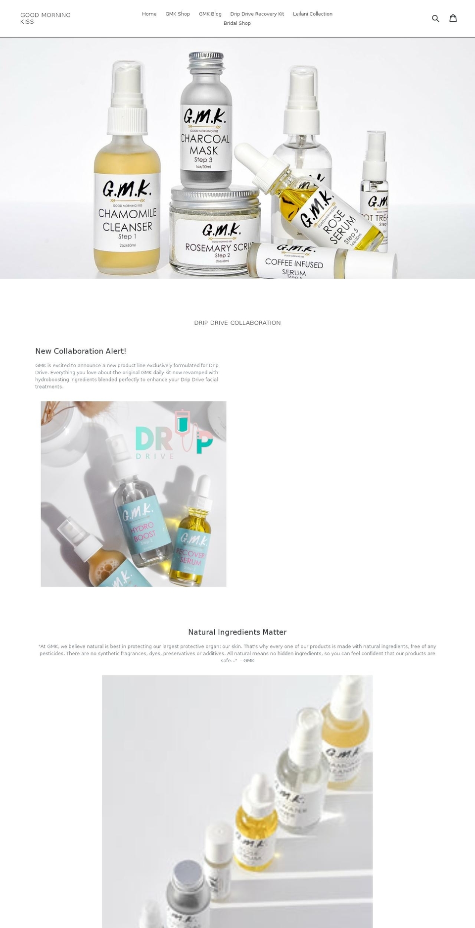 goodmorningkiss.com shopify website screenshot